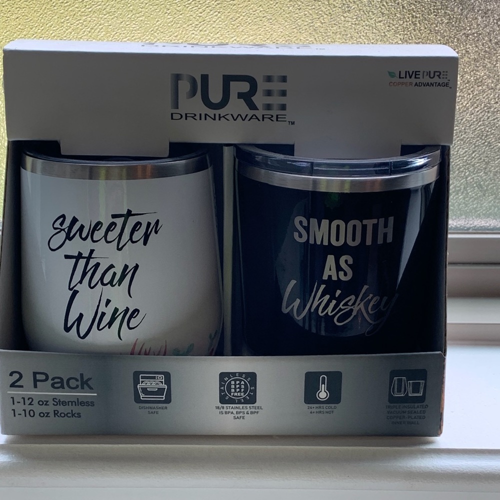 PURE drink ware wine and whiskey
